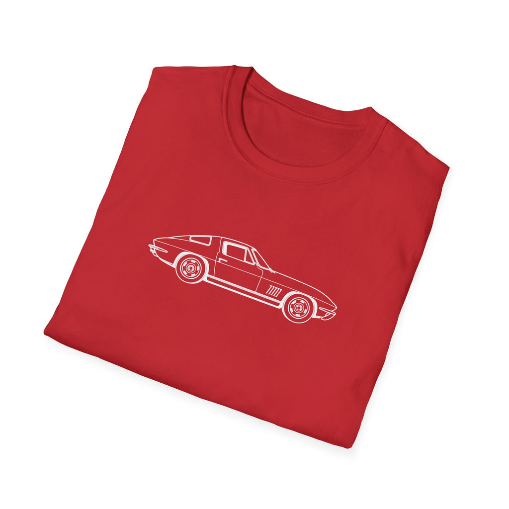 Classic Corvette Outline T-Shirt — Minimal Sports Car Tee