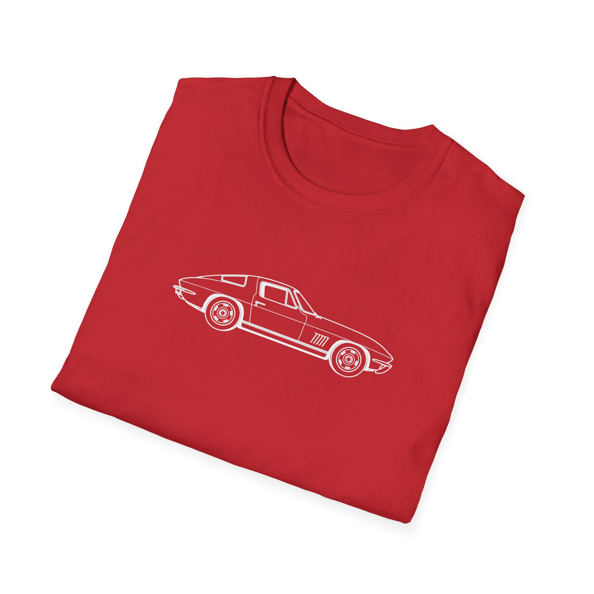 Classic Corvette Outline T-Shirt — Minimal Sports Car Tee